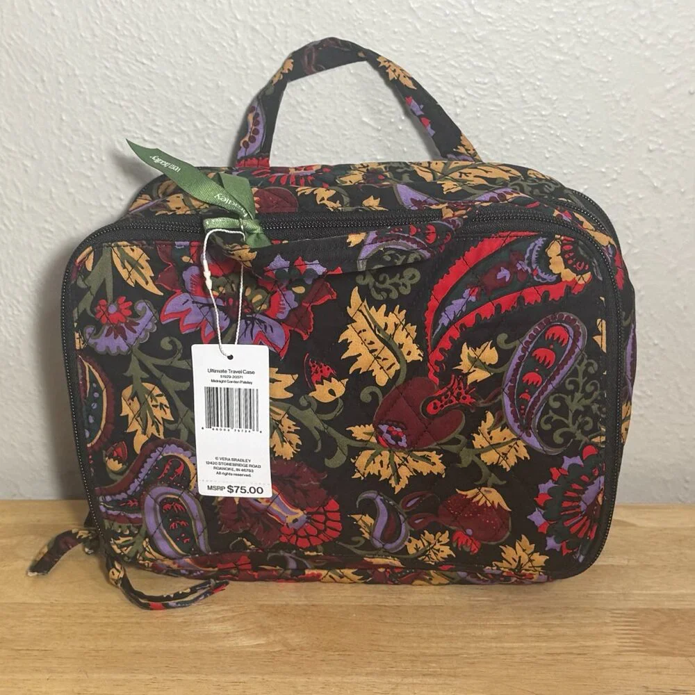 Vera Bradley Ultimate Travel Case in Midnight Garden Paisley NWT - Picture 1 of 10